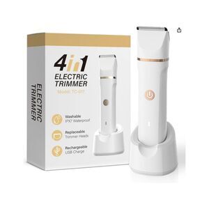 4-in-1 Electric Trimmer - Painless Electric Razors for Facial/Body/Armpit/Pub